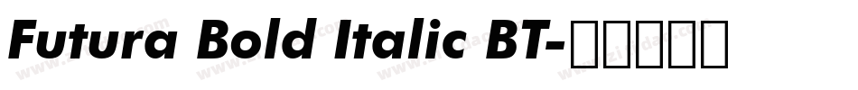 Futura Bold Italic BT字体转换